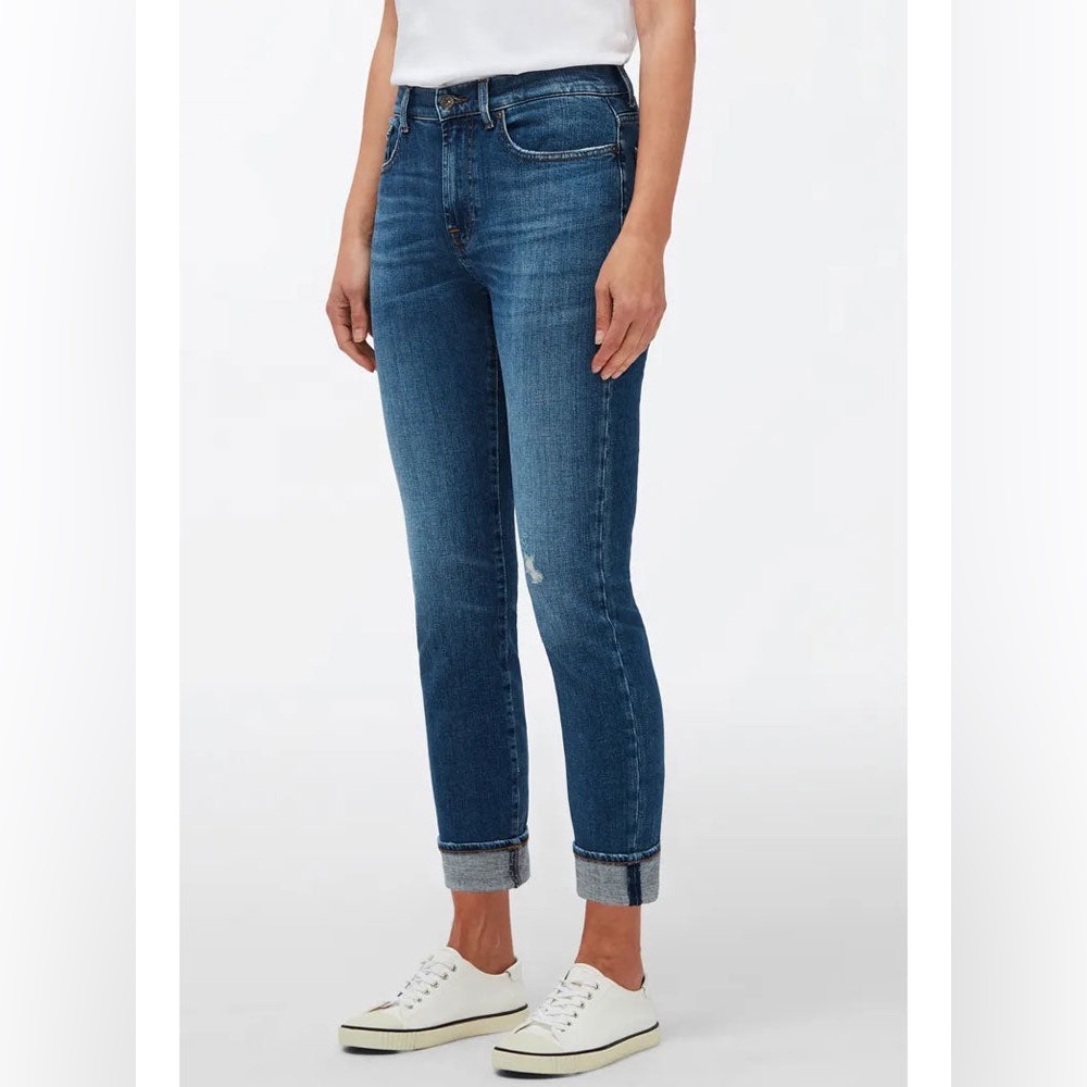 7 For All Mankind The Relaxed Skinny | Distressed Medium Wash | Size 26